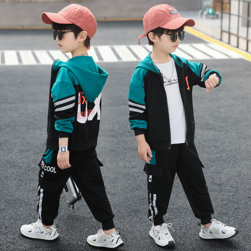 秋天儿大套装运动衣服7岁小朋友帽子男孩子套装