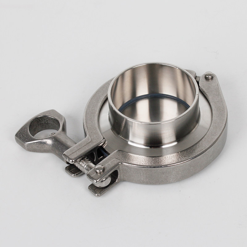 不锈钢快装盲板接头套装卫生级卡箍快卡盘堵片法兰新