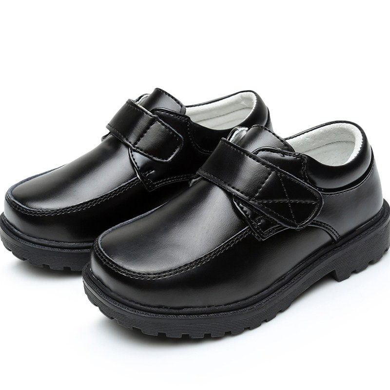 童鞋儿童头皮生圆学生演出小男孩软底男童魔术皮鞋