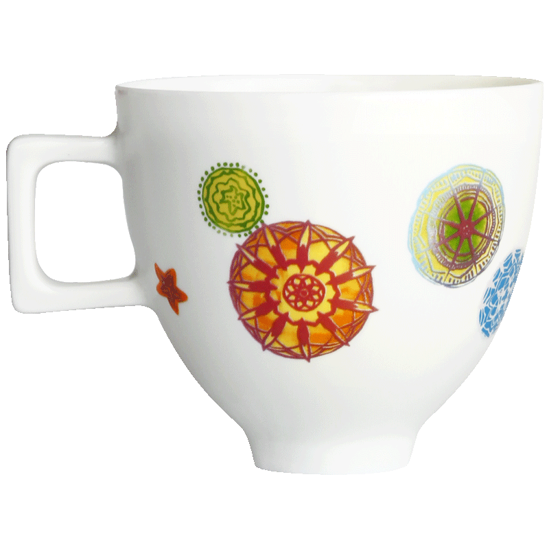 早餐九土彩绘餐杯情侣杯旅画家授权水彩美人鱼杯子套装