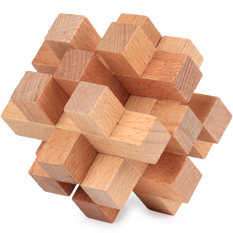 成人解压孔明锁鲁班锁智力学生机关盒子解锁大号木头玩具儿童益智