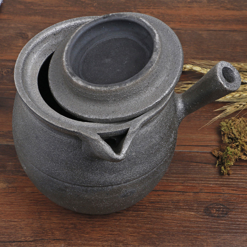 荥经砂锅传统老式大号无釉煎中医药砂锅熬药砂锅煎药砂锅煮药罐锅-图3