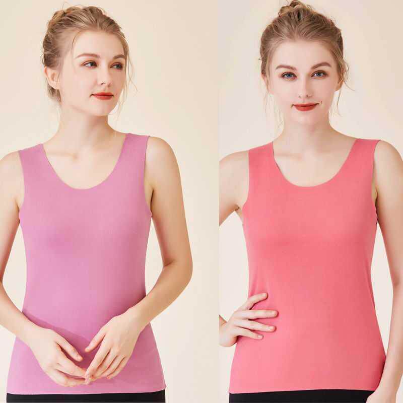 保暖内衣背心发热加内贴身吊带女内搭德双面秋冬保暖上装