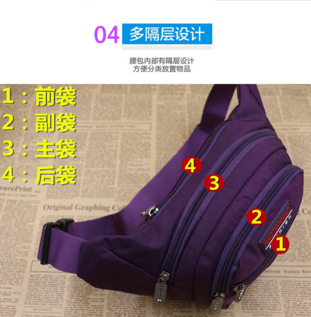 Pocket men's and women's multifunctional large-capacity water-repellent and wear-resistant outdoor sports mobile phone wallet Oxford cloth cashier bag Pocket men's and women's multifunctional large-capacity water-repellent and wear-resistant outdoor sports mobile phone wallet Oxford cloth cashier bag