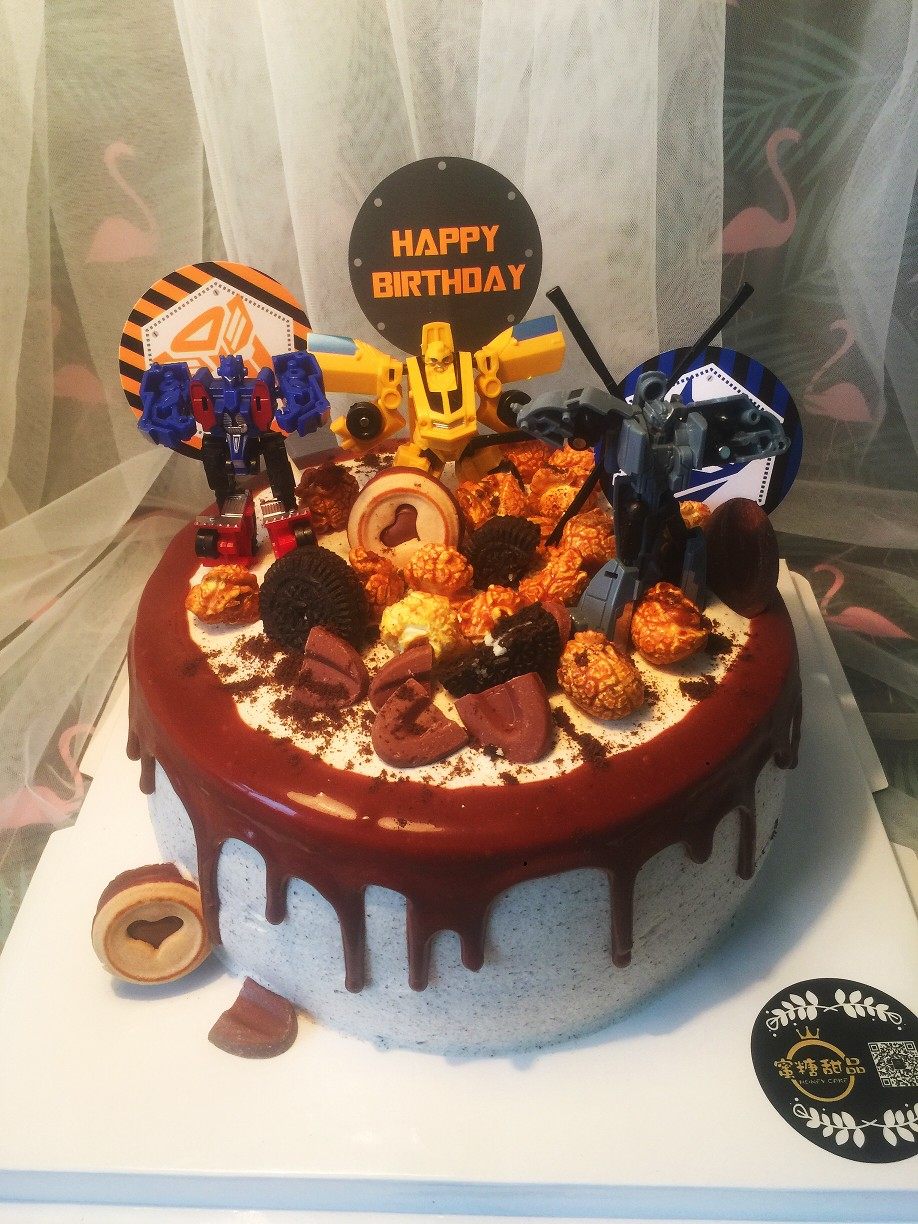 生日派对摆件变形金刚机器人擎天柱大黄蜂烘焙蛋糕装饰节日装扮用品