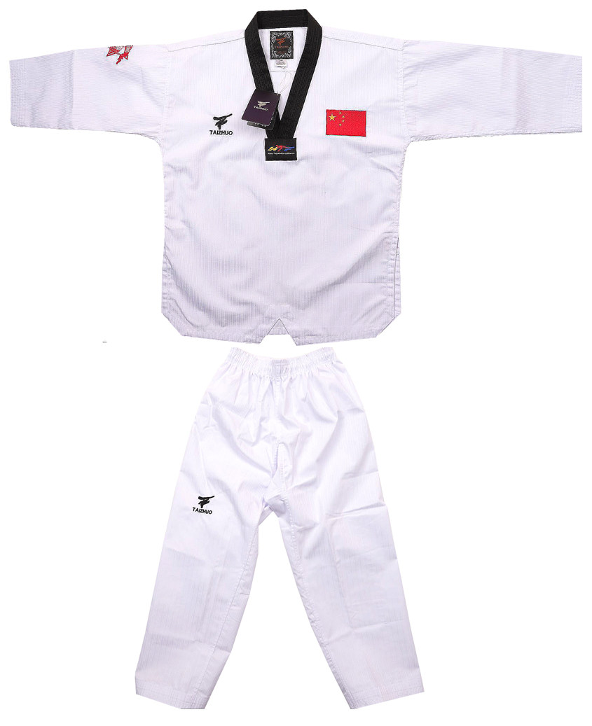 跆悟全棉跆拳道服夏装成人男女道服长袖跆拳道服装训练服纯棉道服