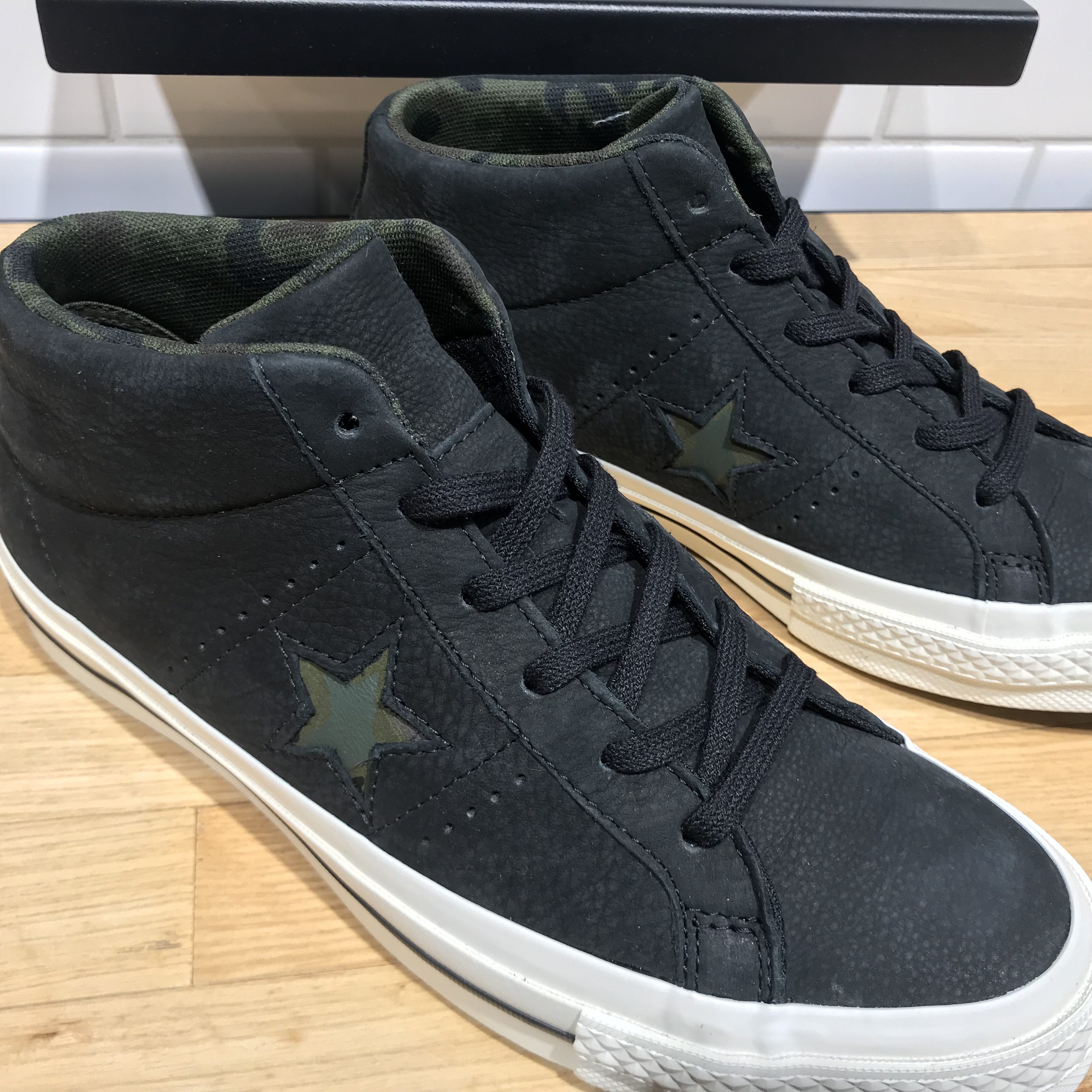 匡威新款onestar三星迷彩拼接皮质板鞋