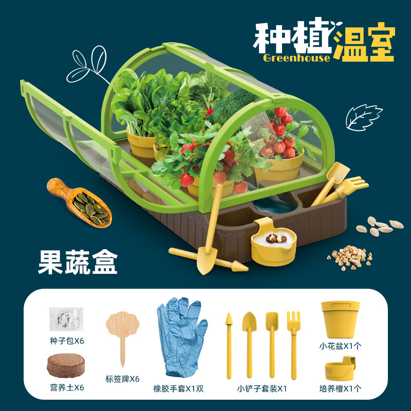 温室儿童迷你种植阳光房玩具手工diy材料小学生科学实验