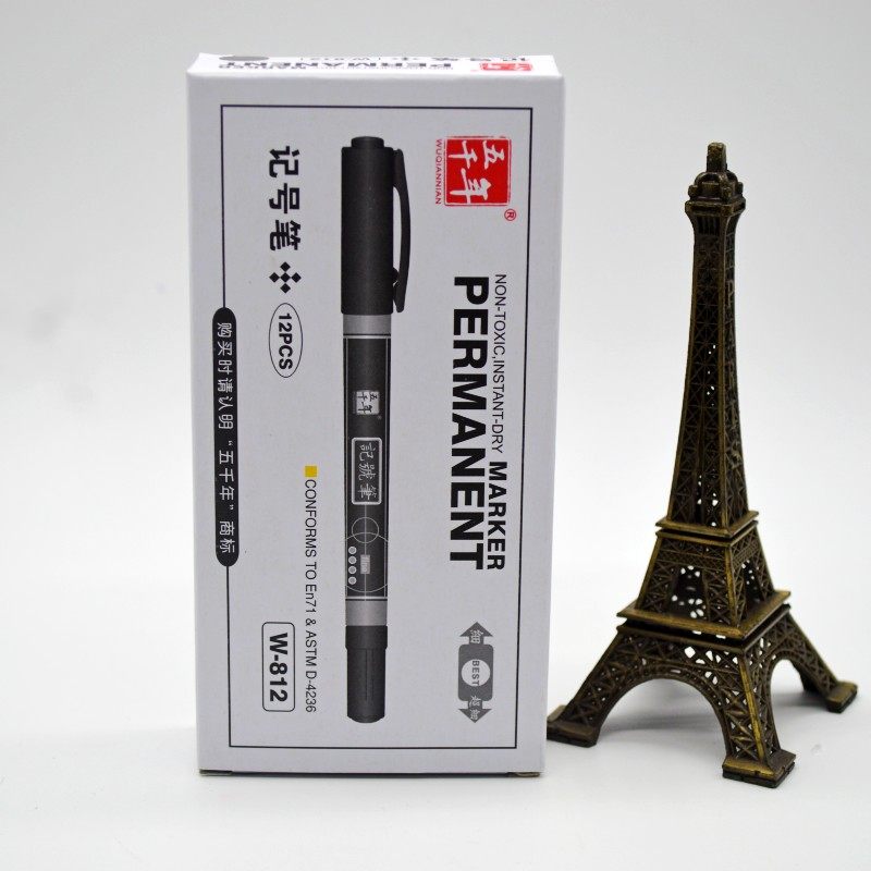 包邮五千千年w812markercd马可油性记号双头记号笔