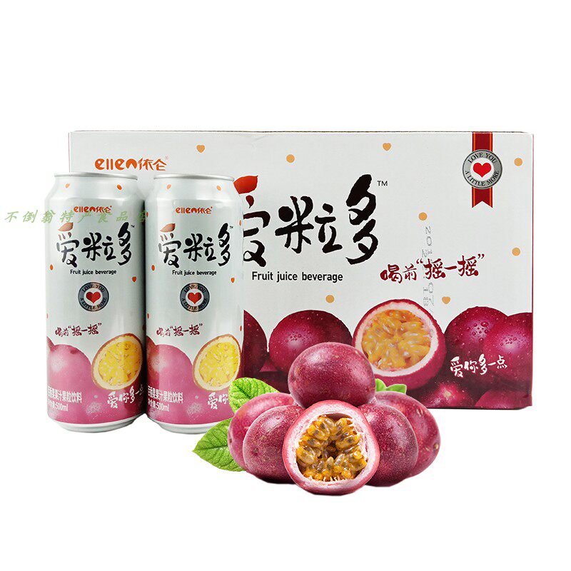 葡萄果汁果肉饮料多多爱粒整箱15瓶每瓶毫升果味