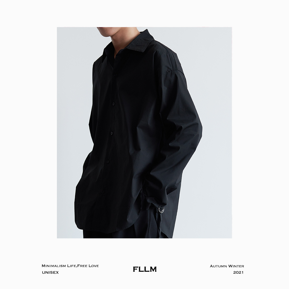 FLLM 小众设计高级感满满的禁欲系后背开叉长袖衬衫 让人欲罢不能