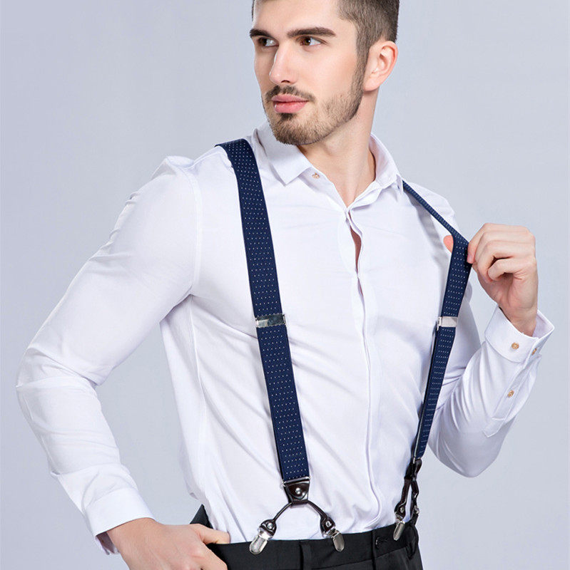 背带男士成人六夹西裤吊裤带裤带扣男式吊带中老年腰带