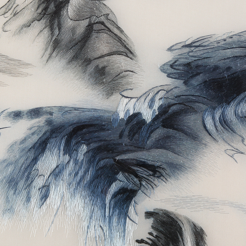 苏绣成品挂画山水手工刺绣客厅卧室玄关沙发苏绣