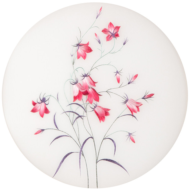 苏绣刺绣diy套件初学针迹扫描喇叭花系列三联苏绣