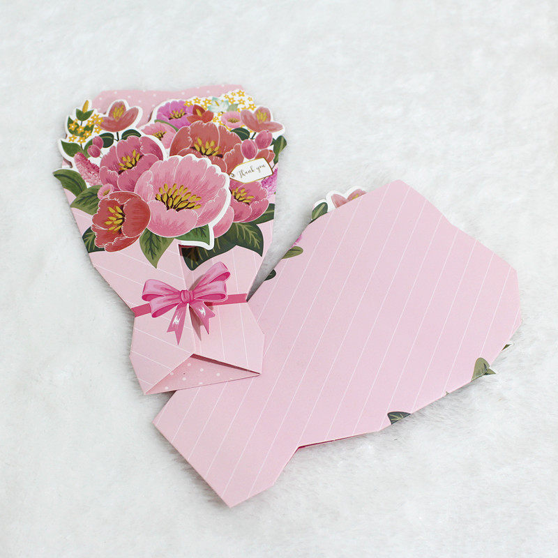 母亲节贺卡创意diy立体花束小卡卡片生日祝福贺卡