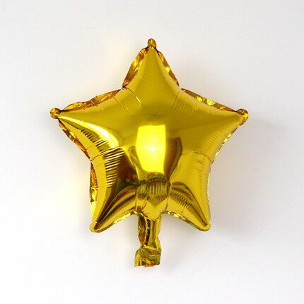5寸星星铝膜气球 婚礼婚房生日派对装饰布置用品 五角星铝箔气球