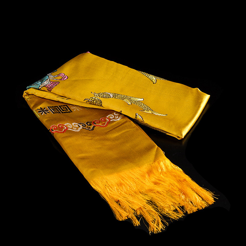 哈达真切西藏藏族饰品加厚彩色彩色绣绣花八吉祥其他