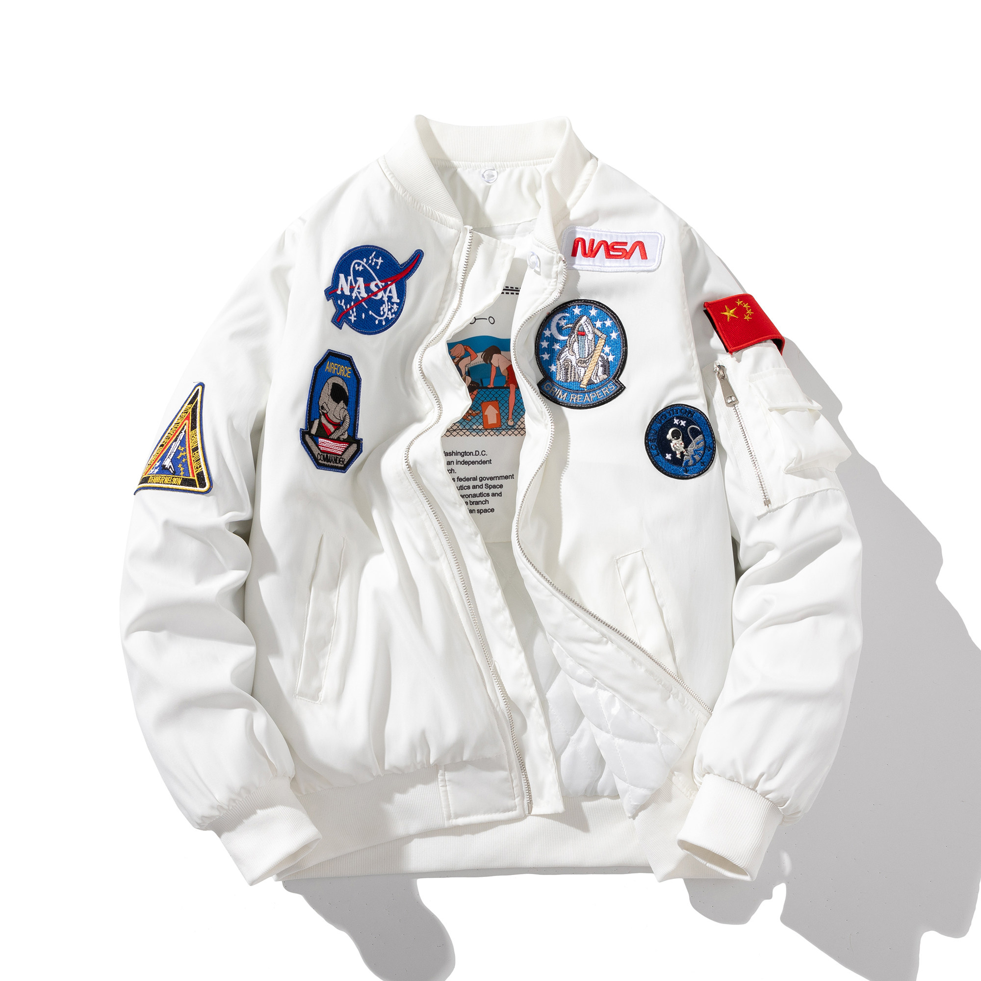 nasa联名宇航员飞行员夹克男女棉衣