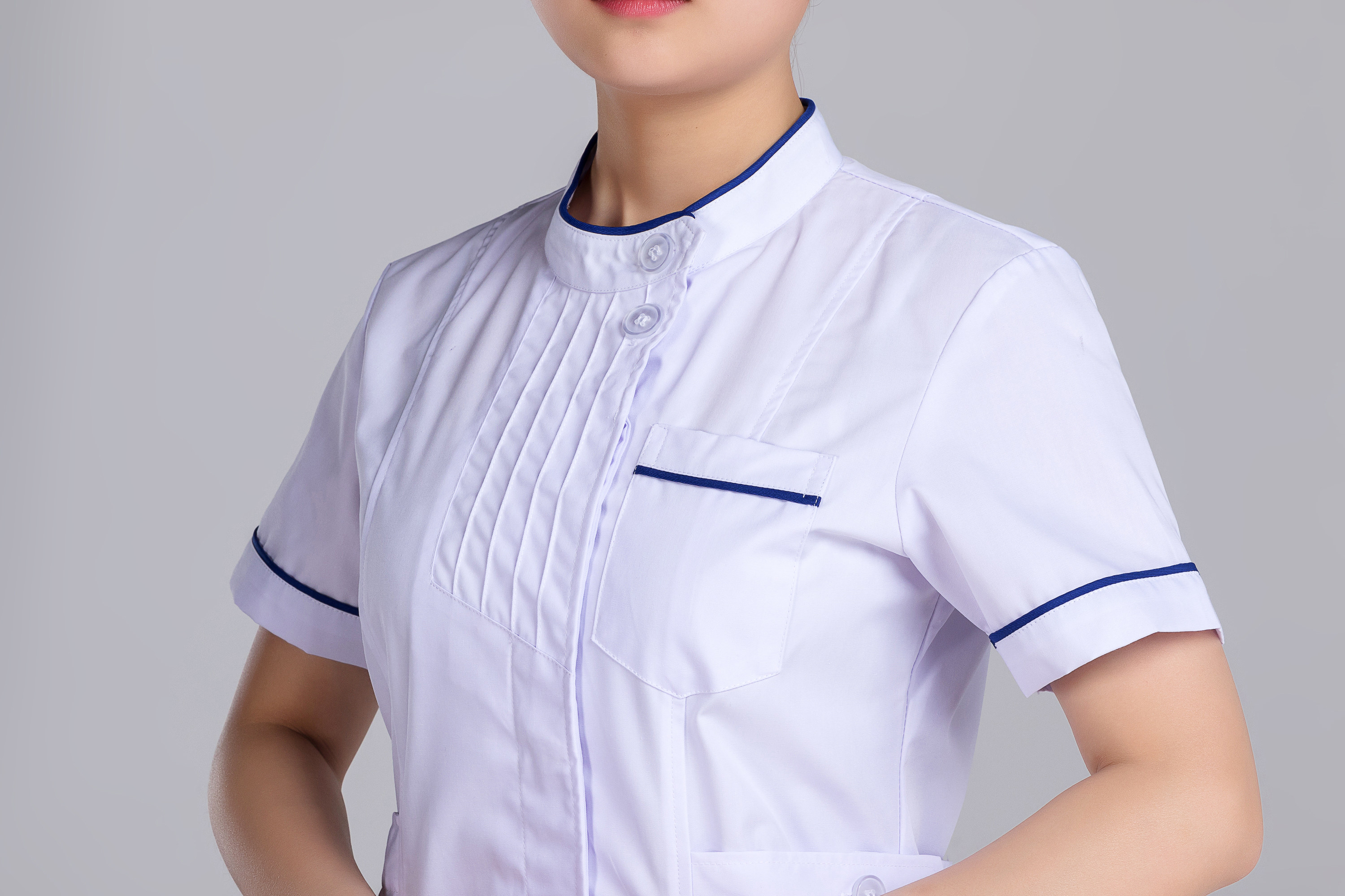 南丁格尔护士短袖夏装药店美容半永久学院学生学生工作医护制服