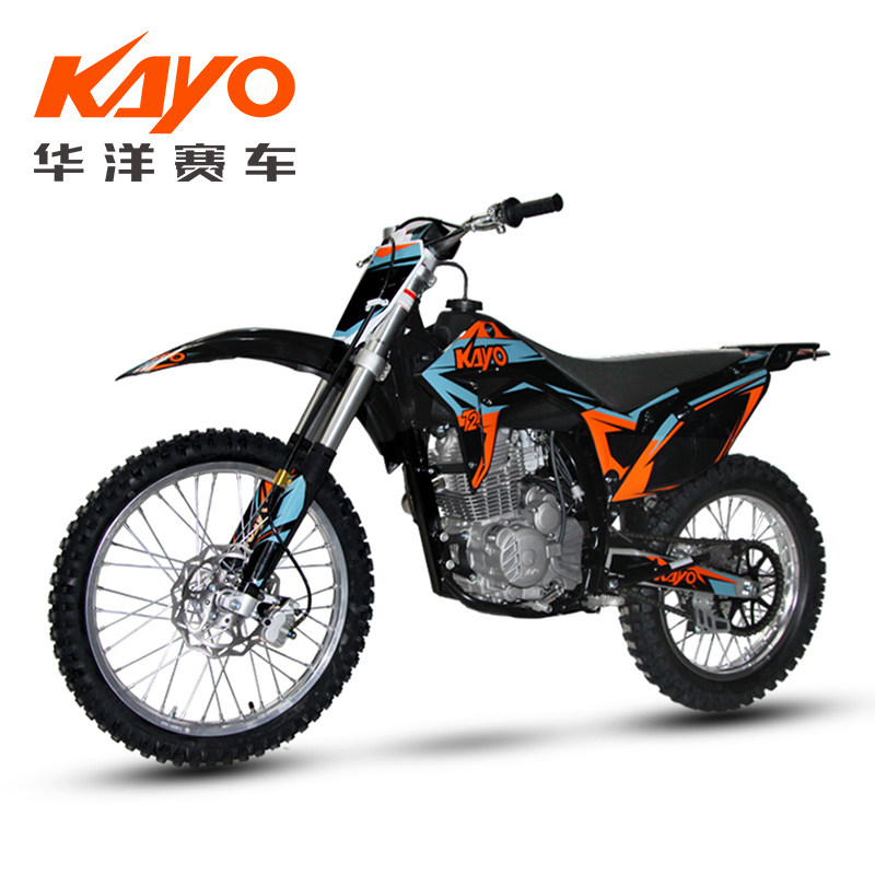 林道车两轮越野摩托车非上路华洋赛车前后碟刹kayo黑色t2