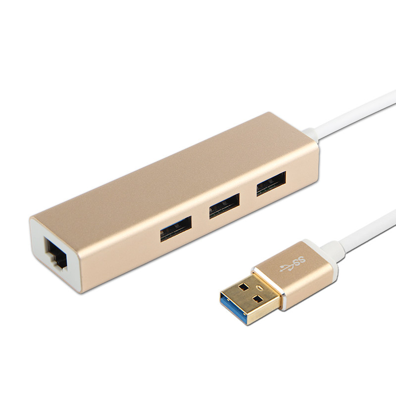 久宇usb网线转接头usb30分线笔记本转接千兆网口usbhub