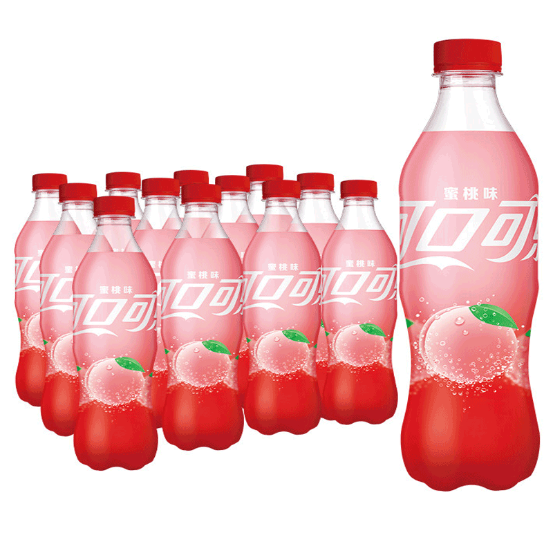 王心凌推荐可口可乐蜜桃汽水碳酸饮料500ml12瓶整箱碳酸饮料