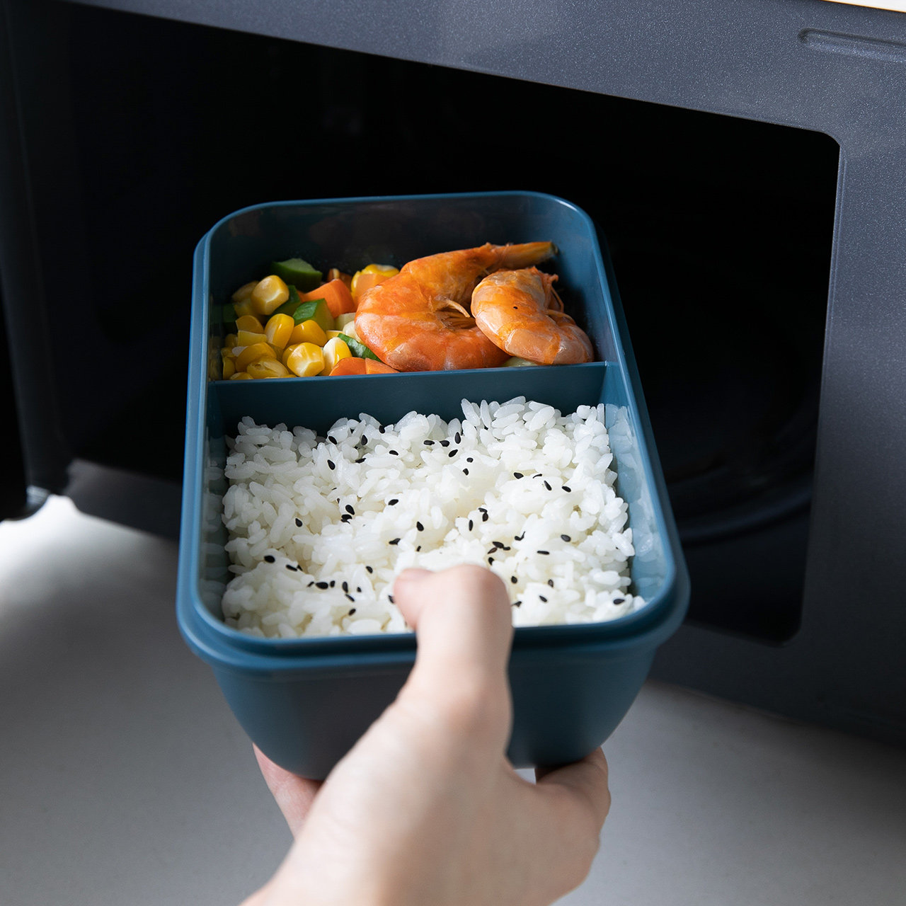 摩登主妇便携分隔饭盒上班族微波炉加热便当大容量学生饭盒