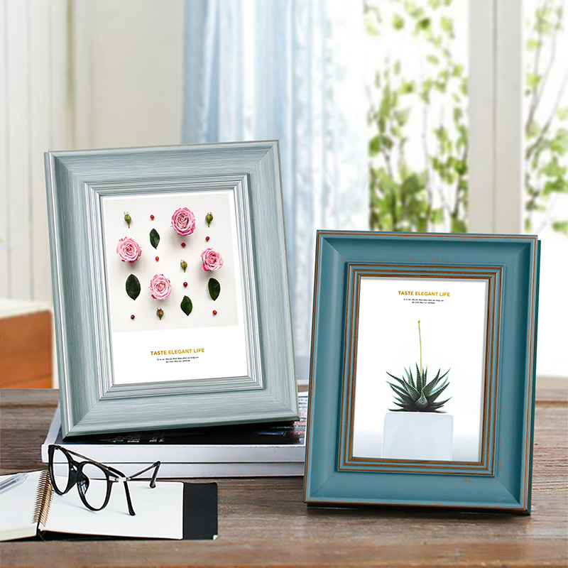 摆台相框北欧式挂墙儿童画框做旧相架照片框7寸8寸10寸6b8ka4定制