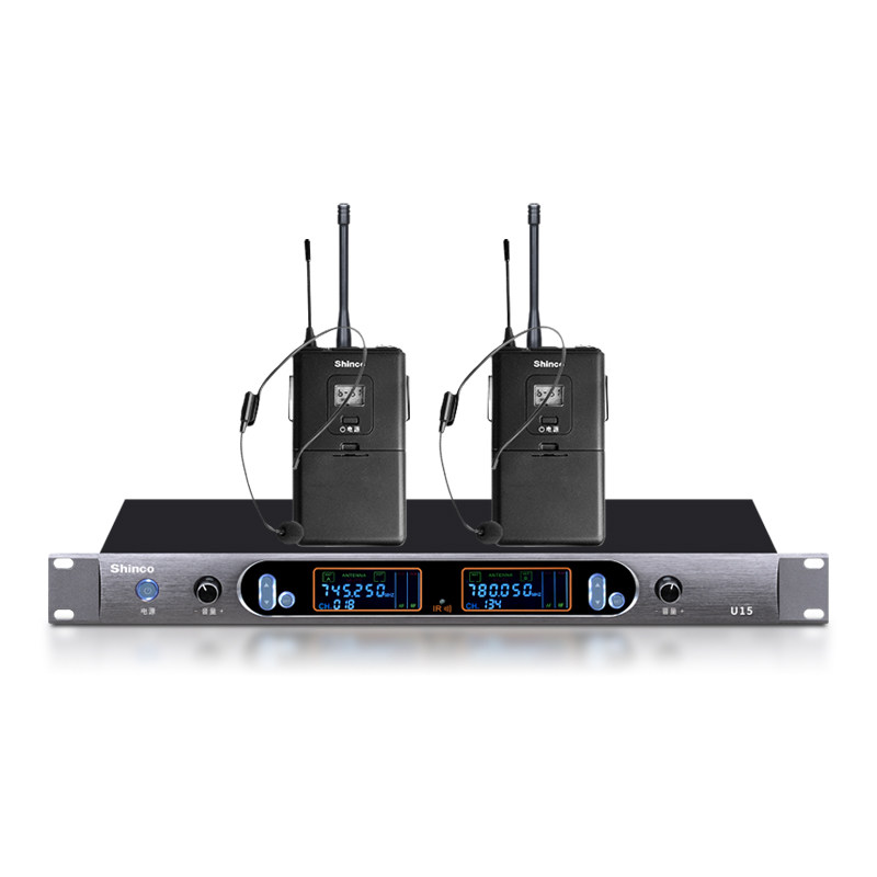 shinco/新科 u15无线话筒一拖二u段耳麦头戴式舞台会议家用麦克风