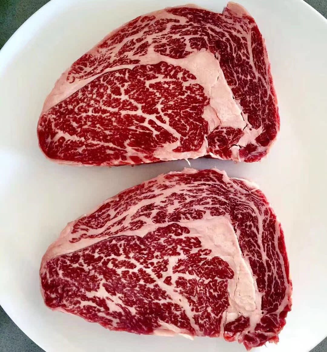 原切雪花花眼肉牛牛排谷饲150天新鲜肉眼牛扒牛排