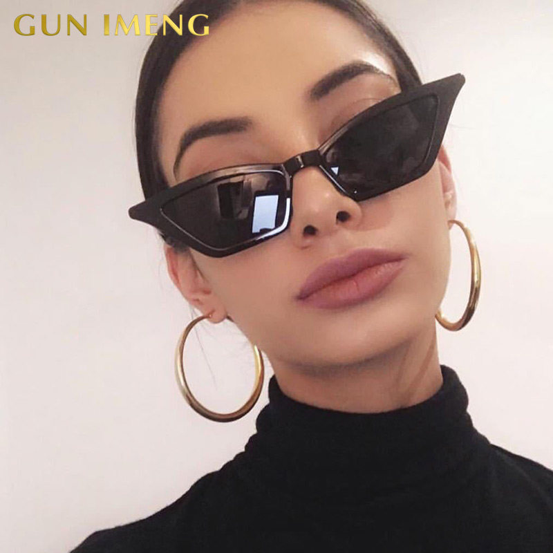 复古小墨镜女郭采洁同款太阳眼镜偏光个性猫眼小框街拍ins小脸型