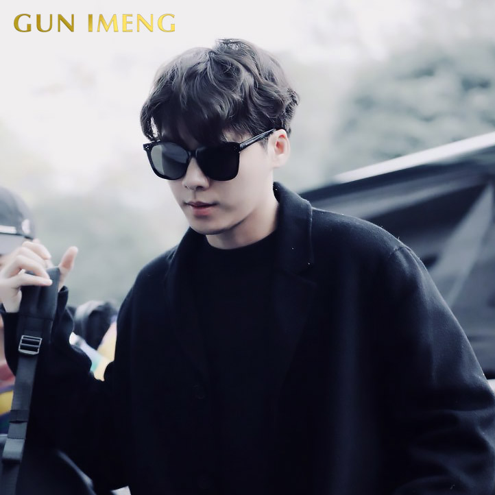 三个gm墨镜男明星网红李易峰同款太阳镜方框开车太阳眼镜