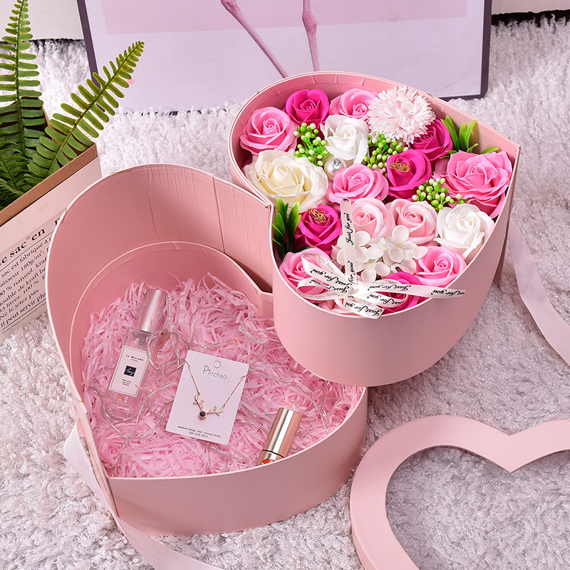七夕情人节生日礼物礼盒女生实用女友玫瑰玫瑰花创意礼盒
