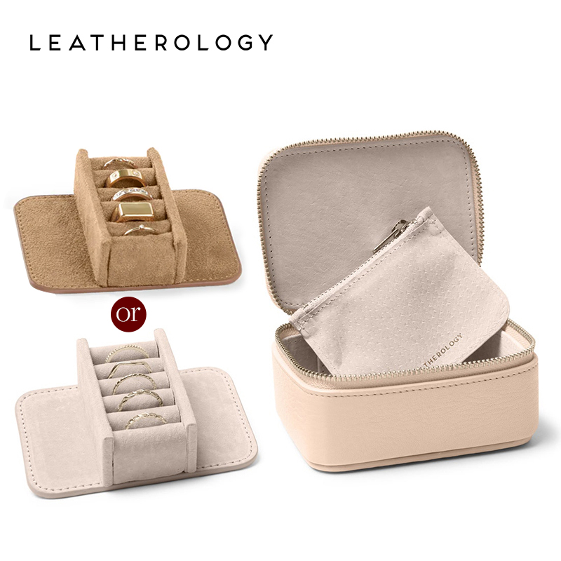Leatherology真皮戒指首饰盒化妆包可定制高档礼品手表口红收纳盒