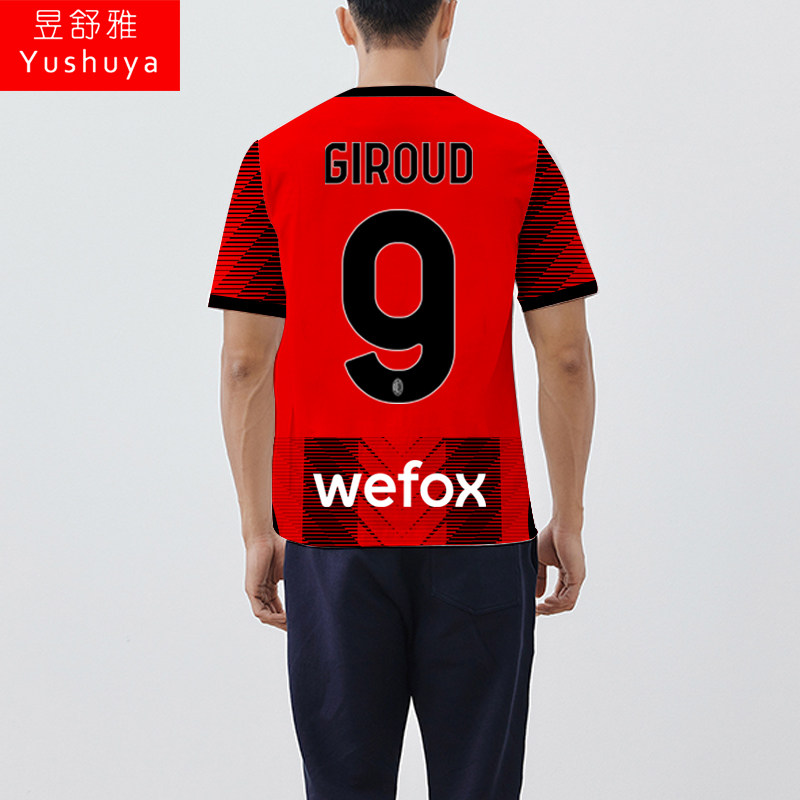 ac速干冰丝男女恤衫短袖衣服米兰足球卡卡t恤