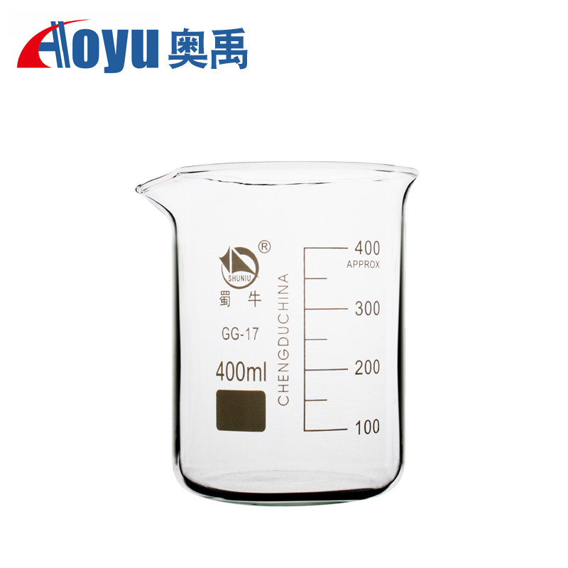 蜀牛低型烧杯玻璃烧杯高棚硅带刻度实验室用小烧杯25 50 100 250 500