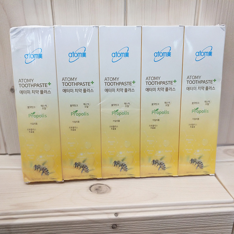 韩国艾爱多美atomy美蜂胶牙膏亮白清洁去菌口腔清爽正规代购现货