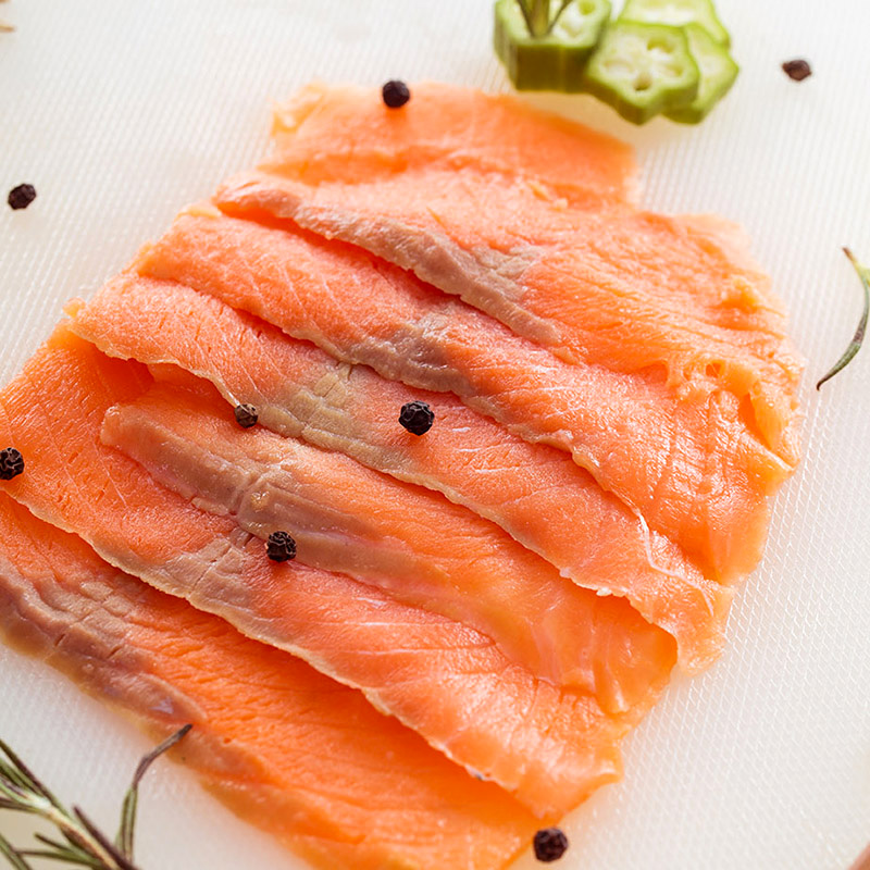 西捷烟熏三文鱼刺身套餐日料新鲜烟熏生鱼片即食海鲜600g