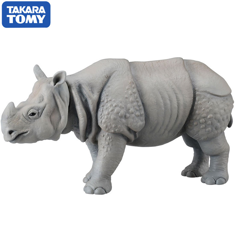 tomy多美安利亚动物模型仿真儿童认知野生动物印度犀牛模型871064