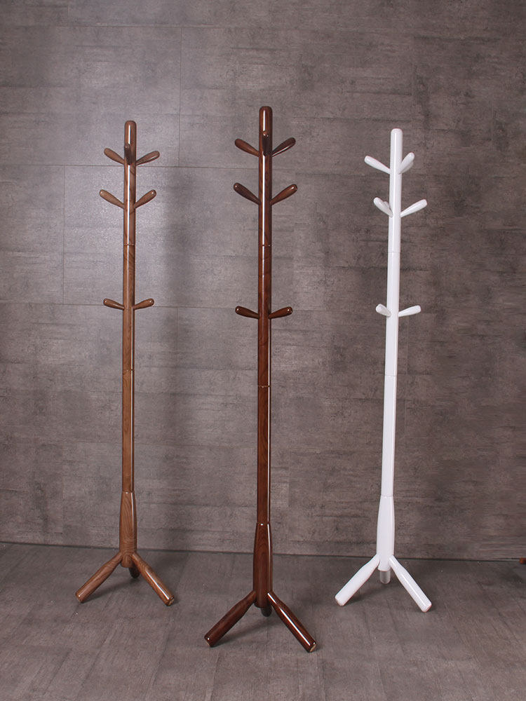 衣架简易落地卧室衣帽架实木挂衣单杆式北欧ins衣帽架