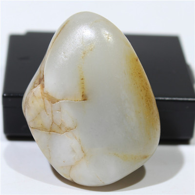 和田玉籽料原石白玉籽玉手把件独籽原籽真皮真籽吊坠挂件小精品