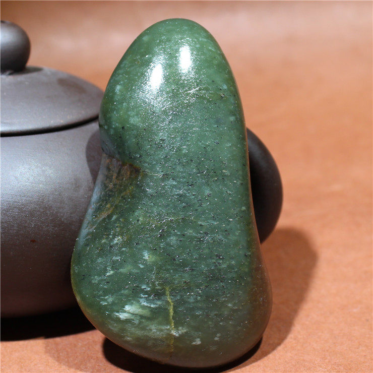 107克鉴定证书青玉籽料原石手把新疆和田天然玉石珠宝奇石