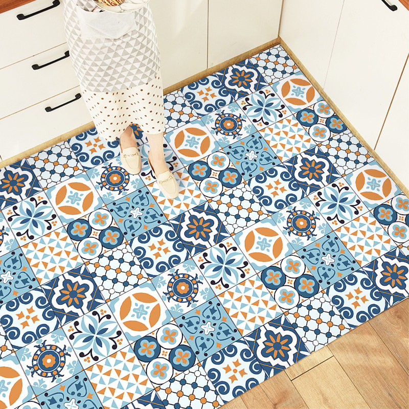 厨房满铺皮革地垫可擦免洗pvc耐脏防滑防油地垫