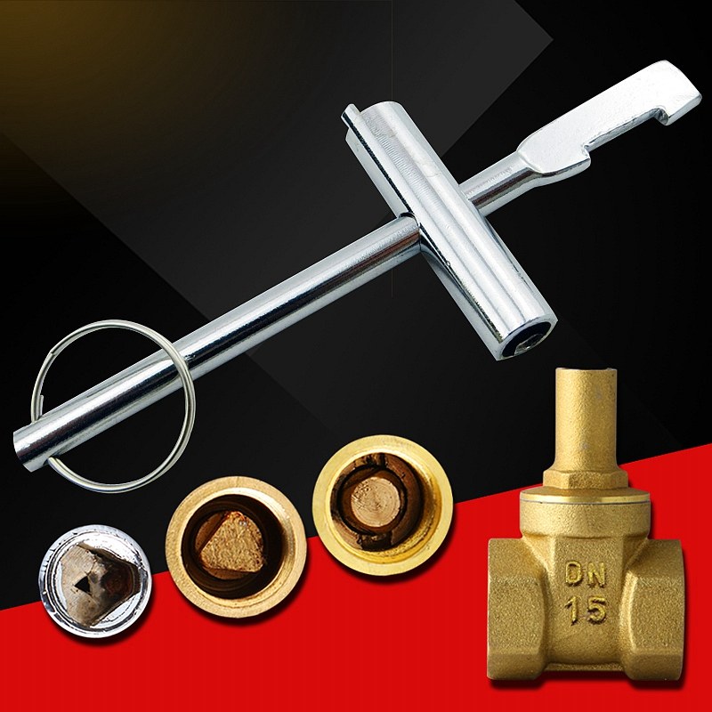 水表自来自来水阀门门钥匙前内三角开关闸阀配件其他阀门