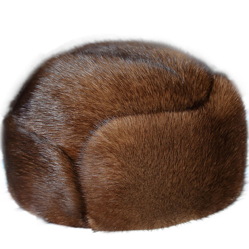 放心好店男整貂裘皮秋冬新款棉帽水貂皮帽子