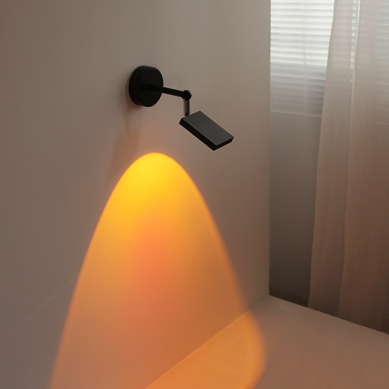 烁阳日落壁灯简约网红卧室投影床头墙壁创意壁灯