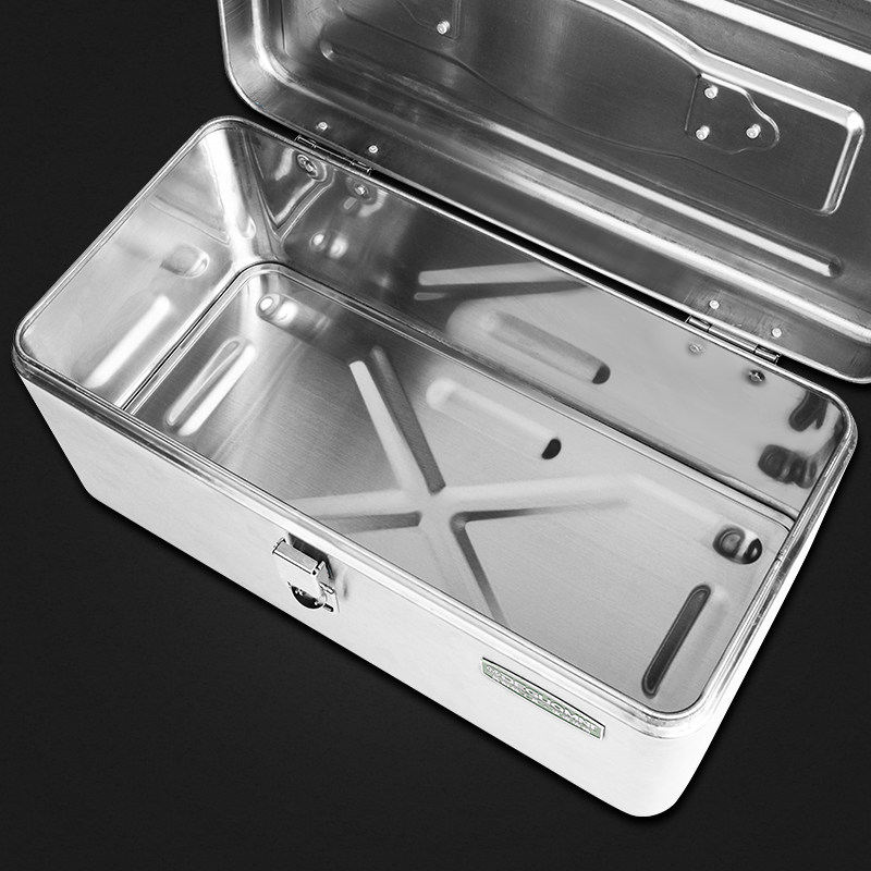 美耐特不锈钢工具箱加厚金属手提箱收纳五金维修维修工五金工具箱