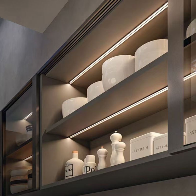 线条衣柜嵌入式led橱柜灯铝槽灯超薄展柜鞋柜led灯带