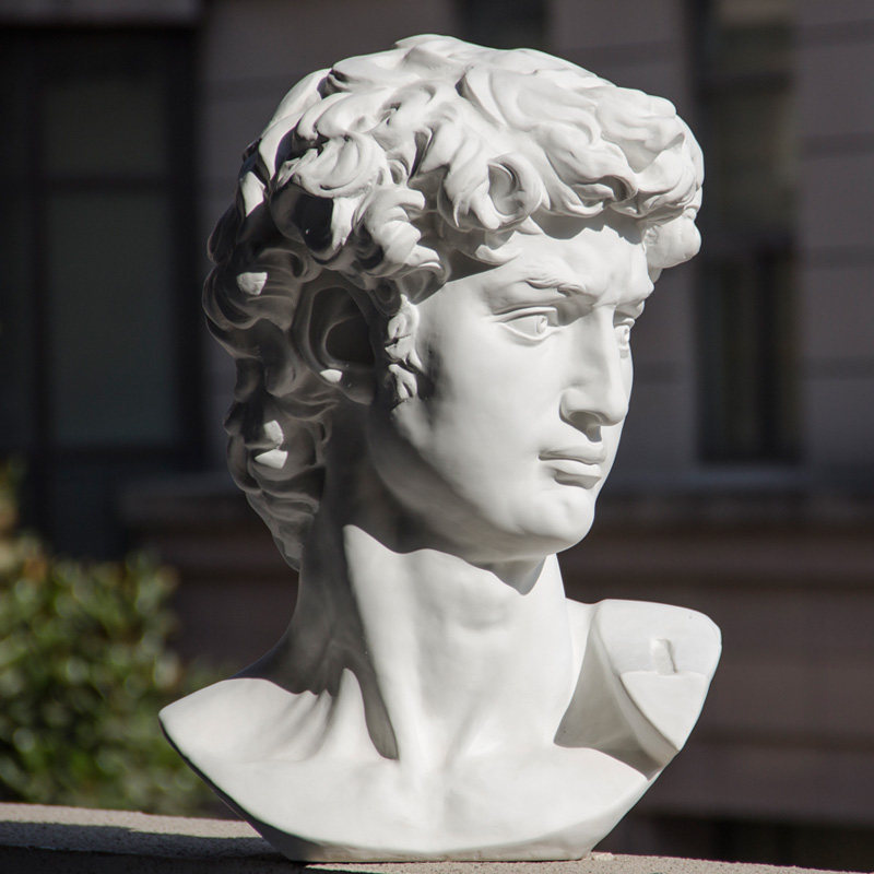 石膏树脂29cm空心素描美术头像速写人像大卫石膏像