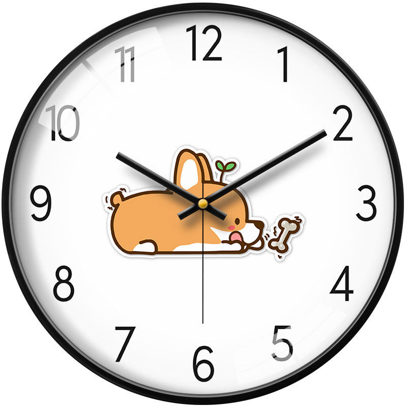 卡通可爱儿童挂钟客厅卧室创意简约静音钟表挂钟